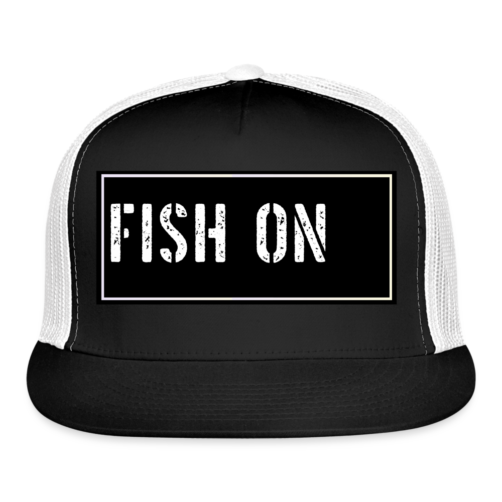 Funny Fishing Hat - black/white