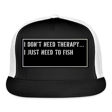 Fishing Cap Funny - black/white