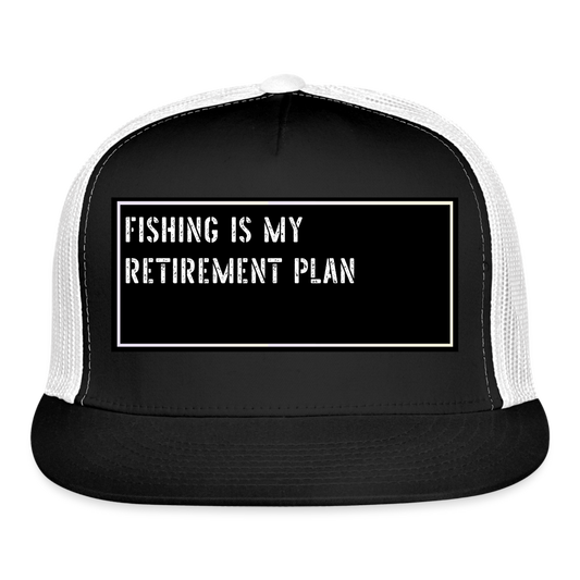 Fishing Trucker Hat Funny - black/white