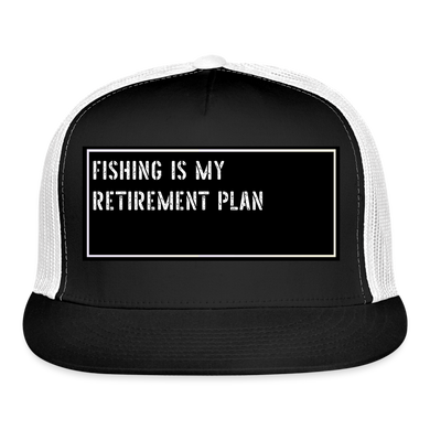 Fishing Trucker Hat Funny - black/white
