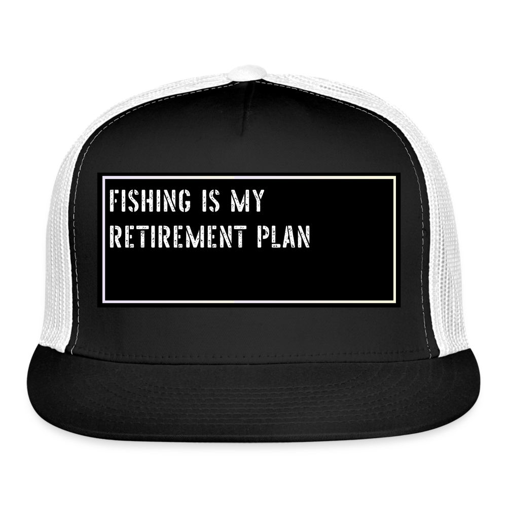 Fishing Trucker Hat Funny - black/white