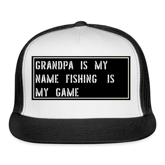 Fishing Hat Funny - white/black