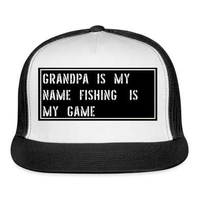 Fishing Hat Funny - white/black