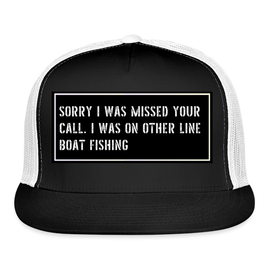 Fishing Hat Funny - black/white