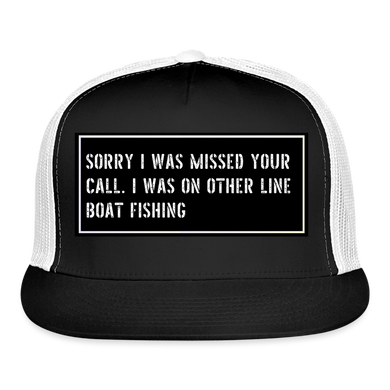 Fishing Hat Funny - black/white