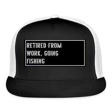 Funny Fish Hat - black/white