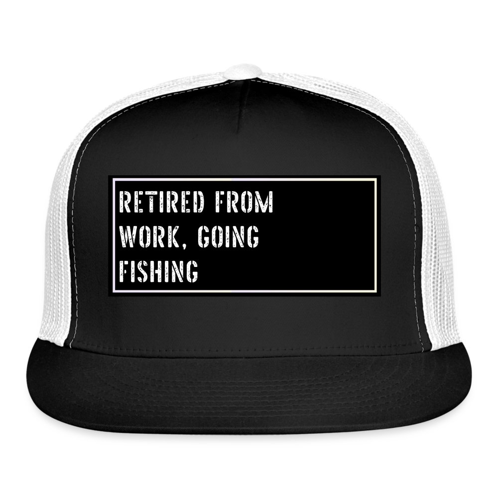 Funny Fish Hat - black/white