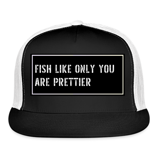 Funny Fishing Cap - black/white