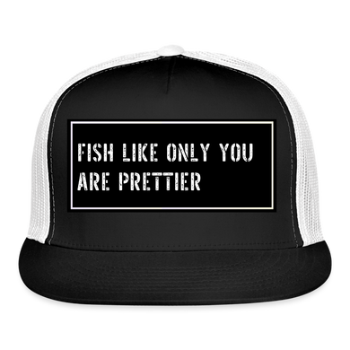 Funny Fishing Cap - black/white