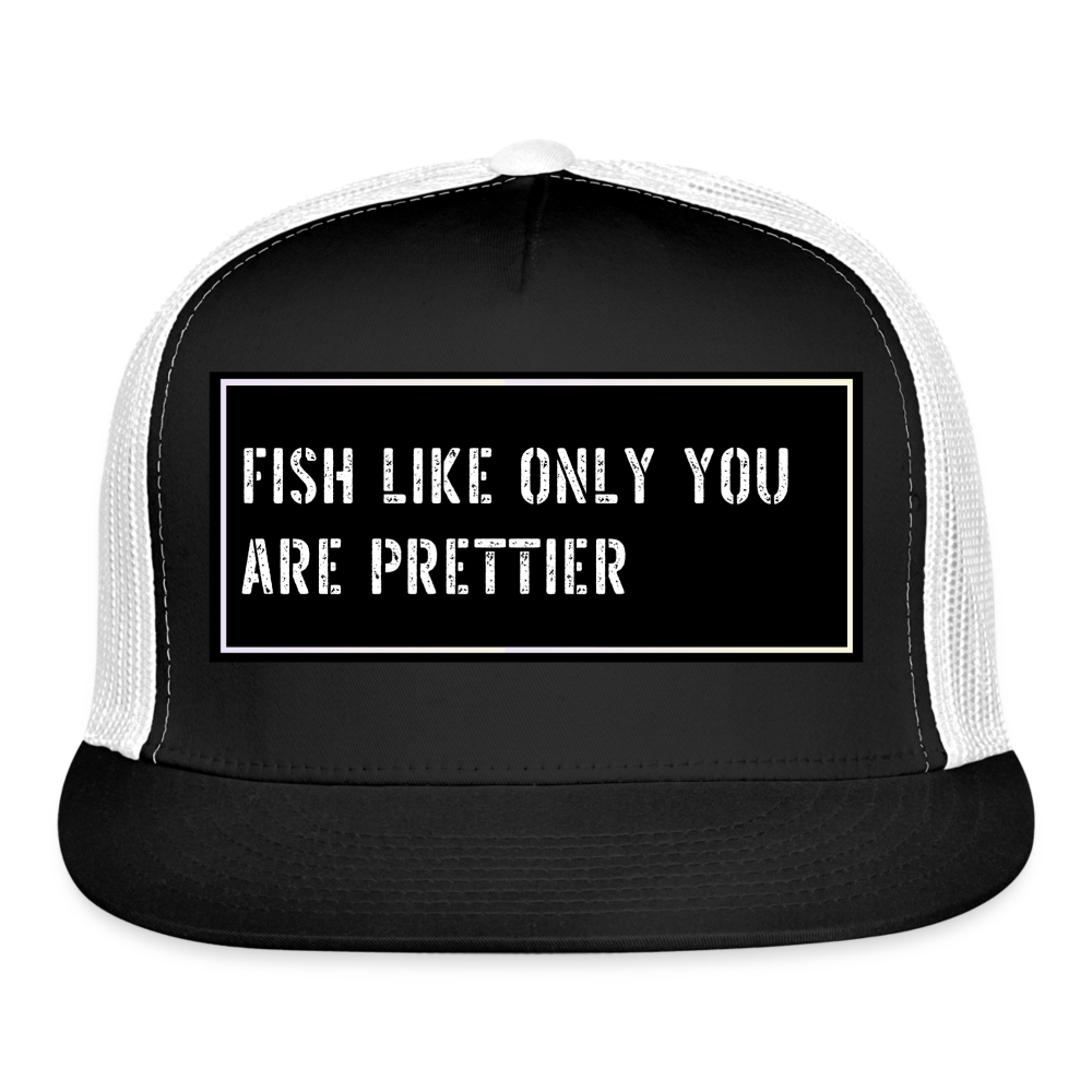 Funny Fishing Cap - black/white