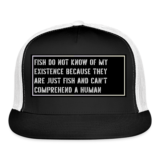 Fishing Cap Funny - black/white