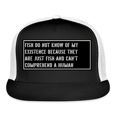 Fishing Cap Funny - black/white