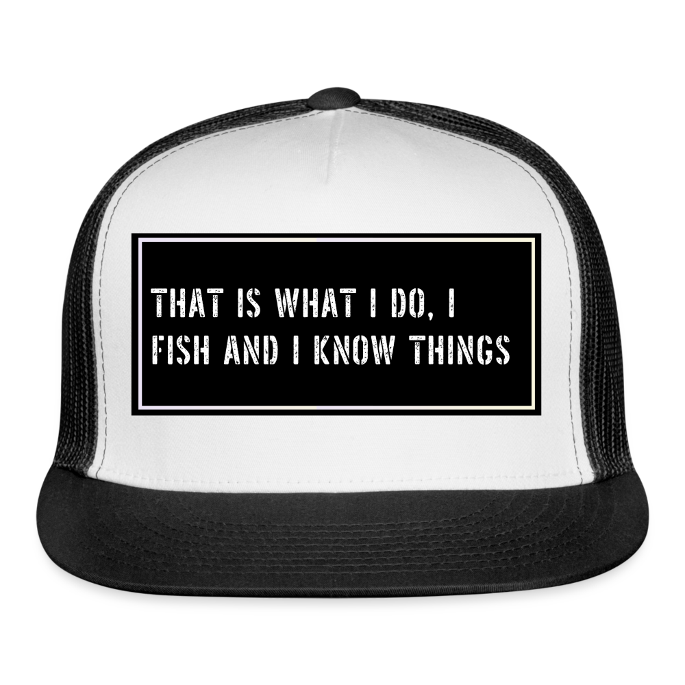 Funny Fish Hat - white/black