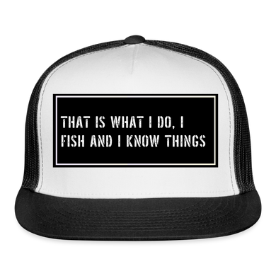 Funny Fish Hat - white/black