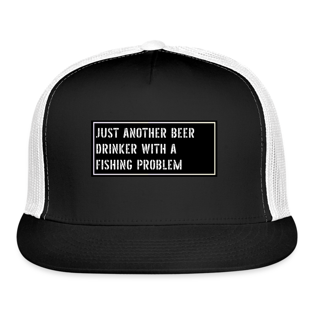 Funny Fish Hat - black/white