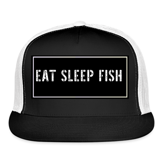 Fish Hat Funny - black/white
