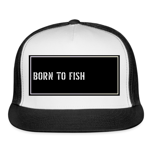 Funny Fish Hat - white/black