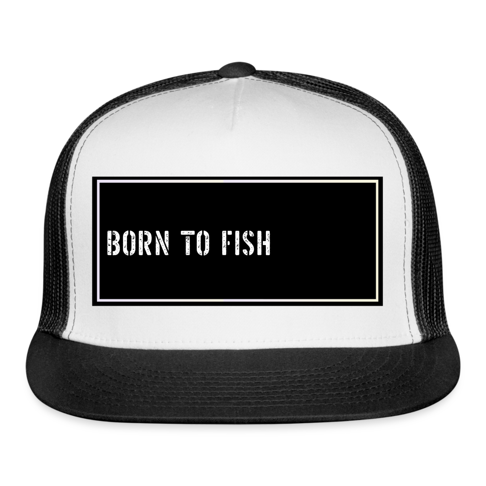 Funny Fish Hat - white/black