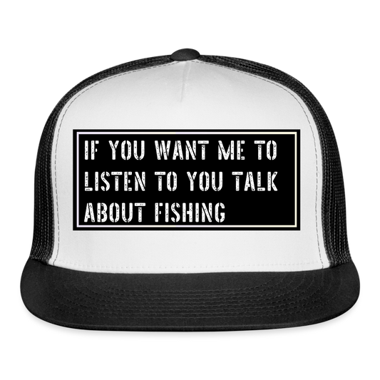 Funny Fish Hat - white/black