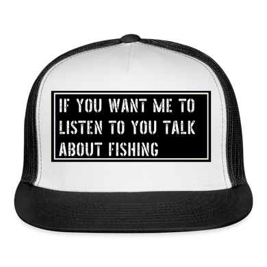 Funny Fish Hat - white/black