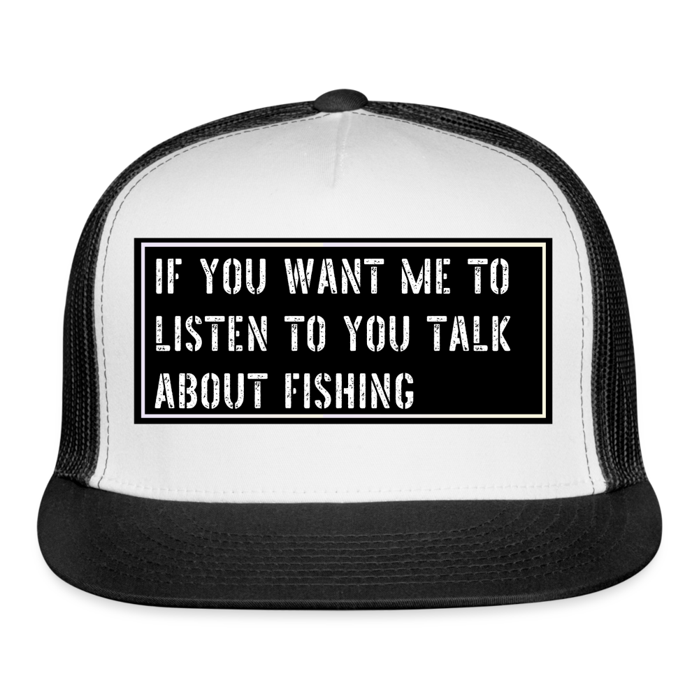 Funny Fish Hat - white/black