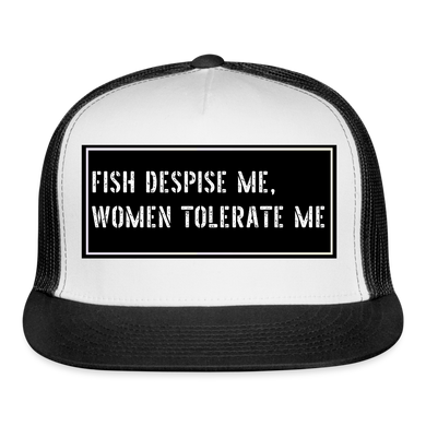 Fishing Hat Funny - white/black