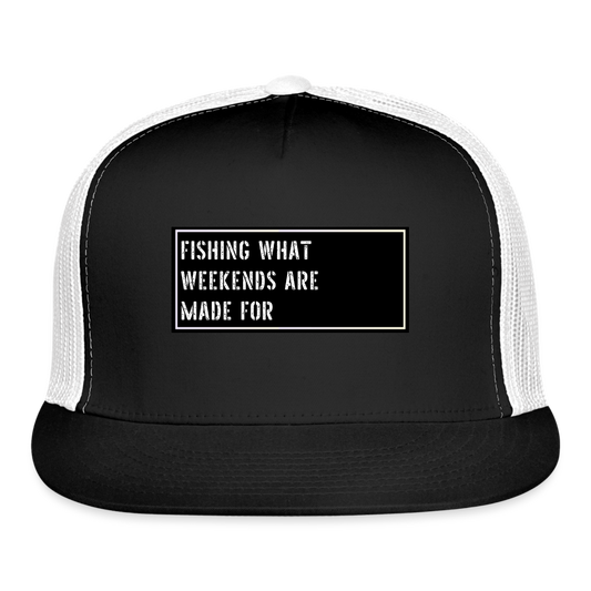 Funny Fish Hat - black/white