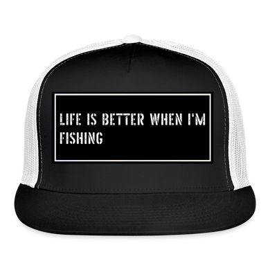 Funny Fishing Cap - black/white