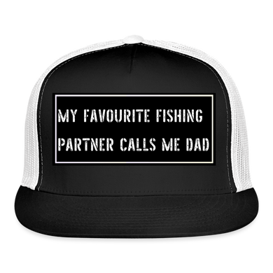 Fishing Trucker Hat Funny - black/white