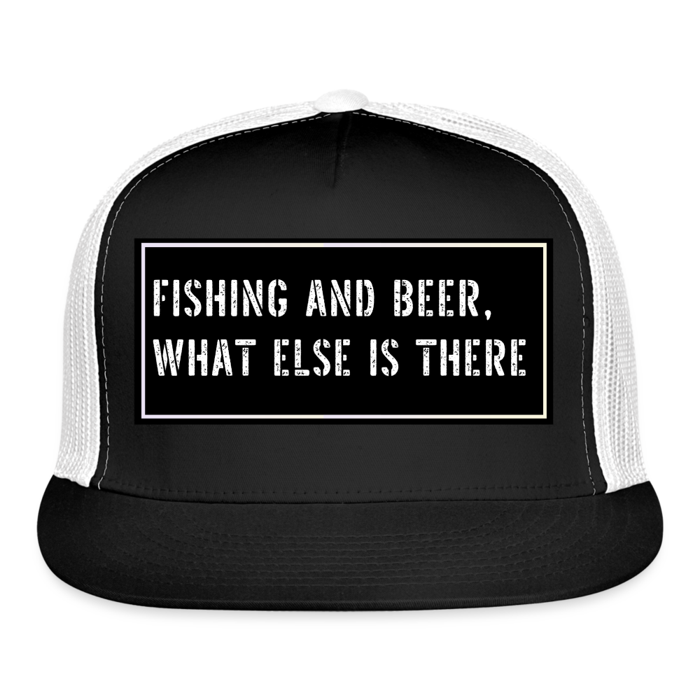 Funny Fishing Hat - black/white