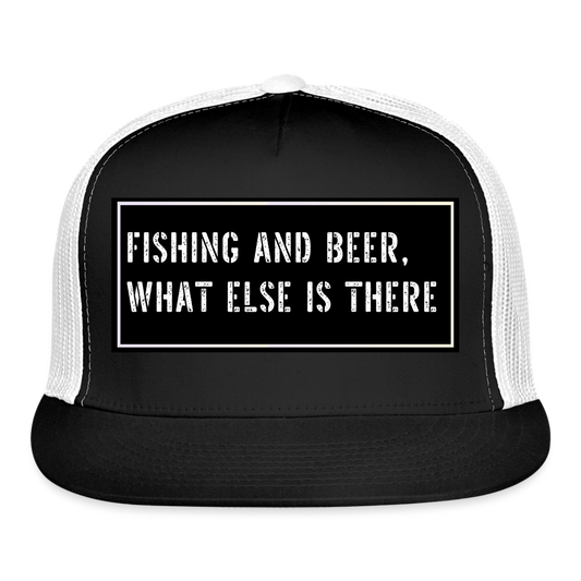 Funny Fishing Hat - black/white