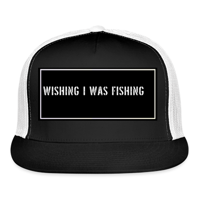 Funny Fishing Trucker Cap - black/white