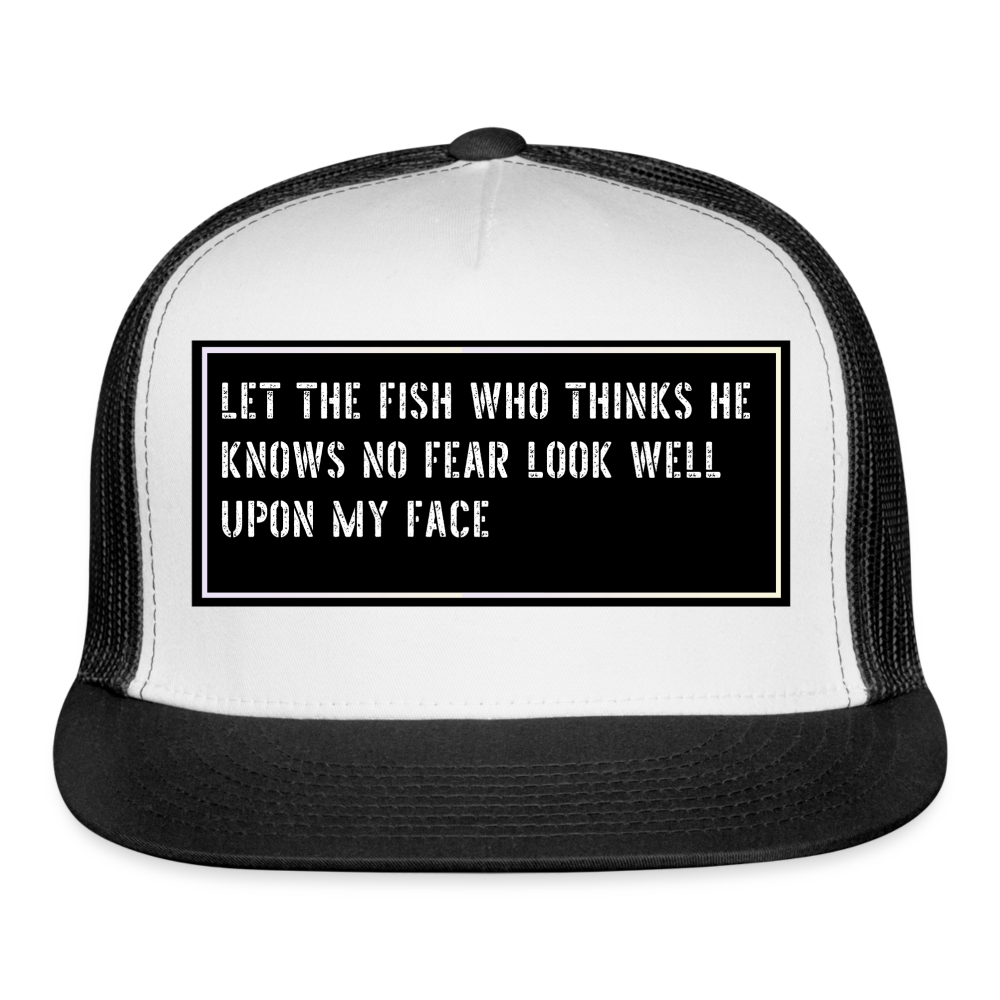 Fishing Hat Funny - white/black