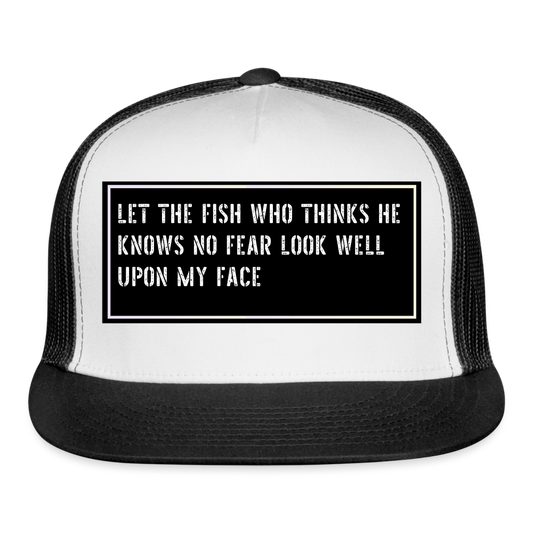 Fishing Hat Funny - white/black