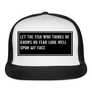 Fishing Hat Funny - white/black