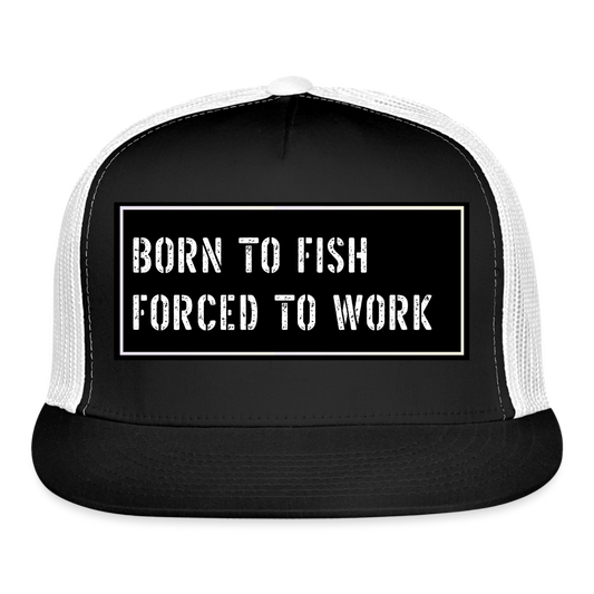 Funny Fishing Cap - black/white