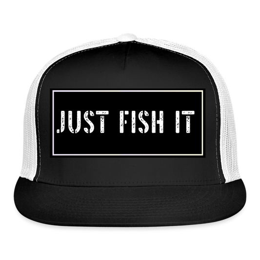 Fishing Hat Funny - black/white