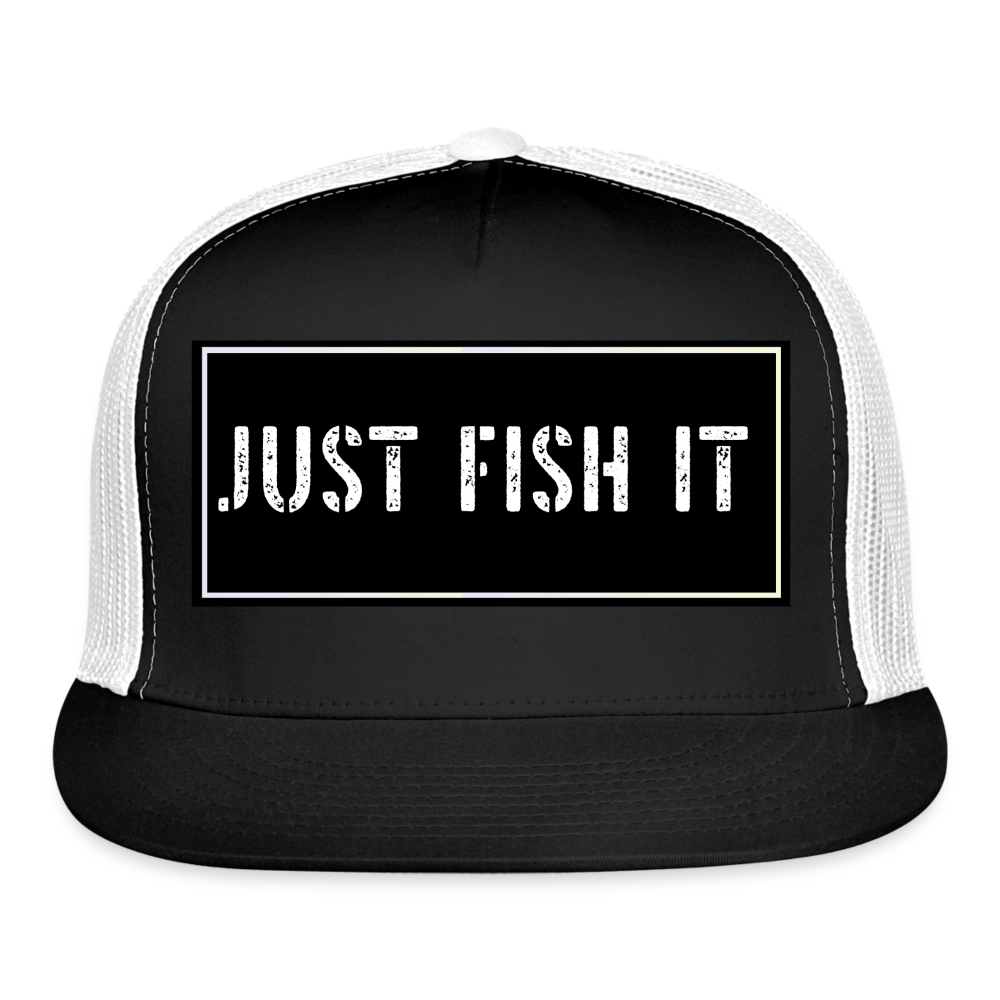 Fishing Hat Funny - black/white