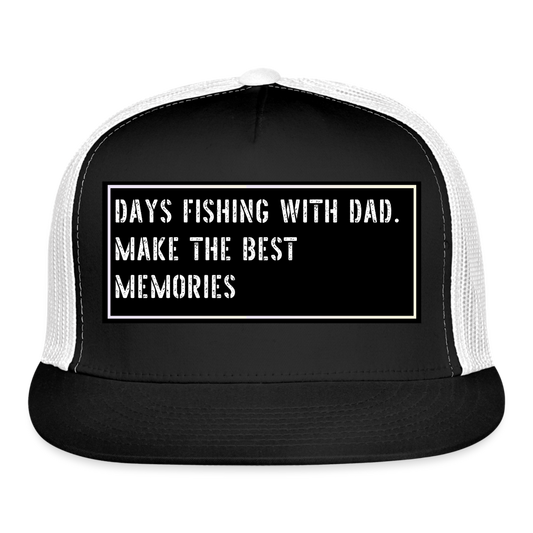 Fishing Trucker Hat Funny - black/white