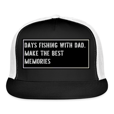 Fishing Trucker Hat Funny - black/white