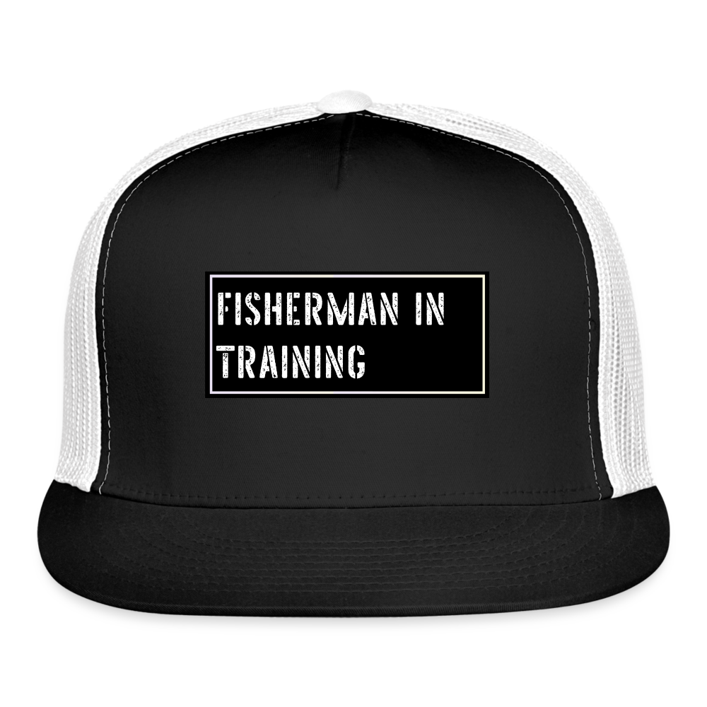 Funny Fish Hat - black/white