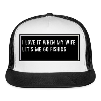 Funny Fish Hat - white/black