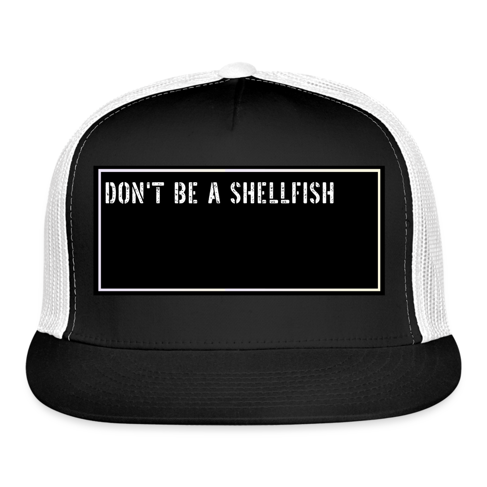 Fishing Trucker Hat Funny - black/white