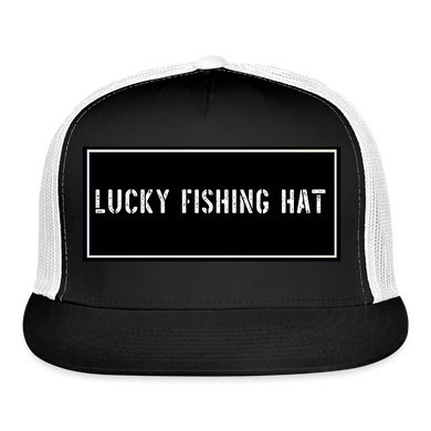 Funny Fishing Trucker Cap - black/white