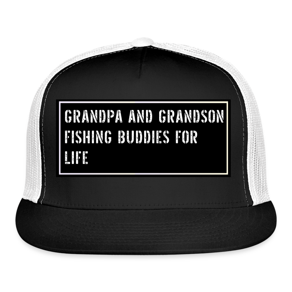 Fishing Trucker Hat Funny - black/white