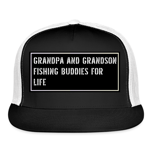 Fishing Trucker Hat Funny - black/white