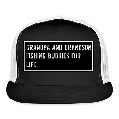 Fishing Trucker Hat Funny - black/white