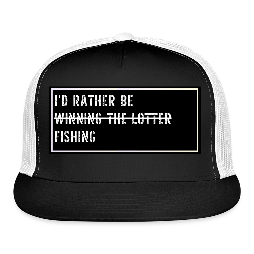 Fish Hat Funny - black/white