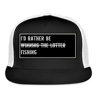 Fish Hat Funny - black/white