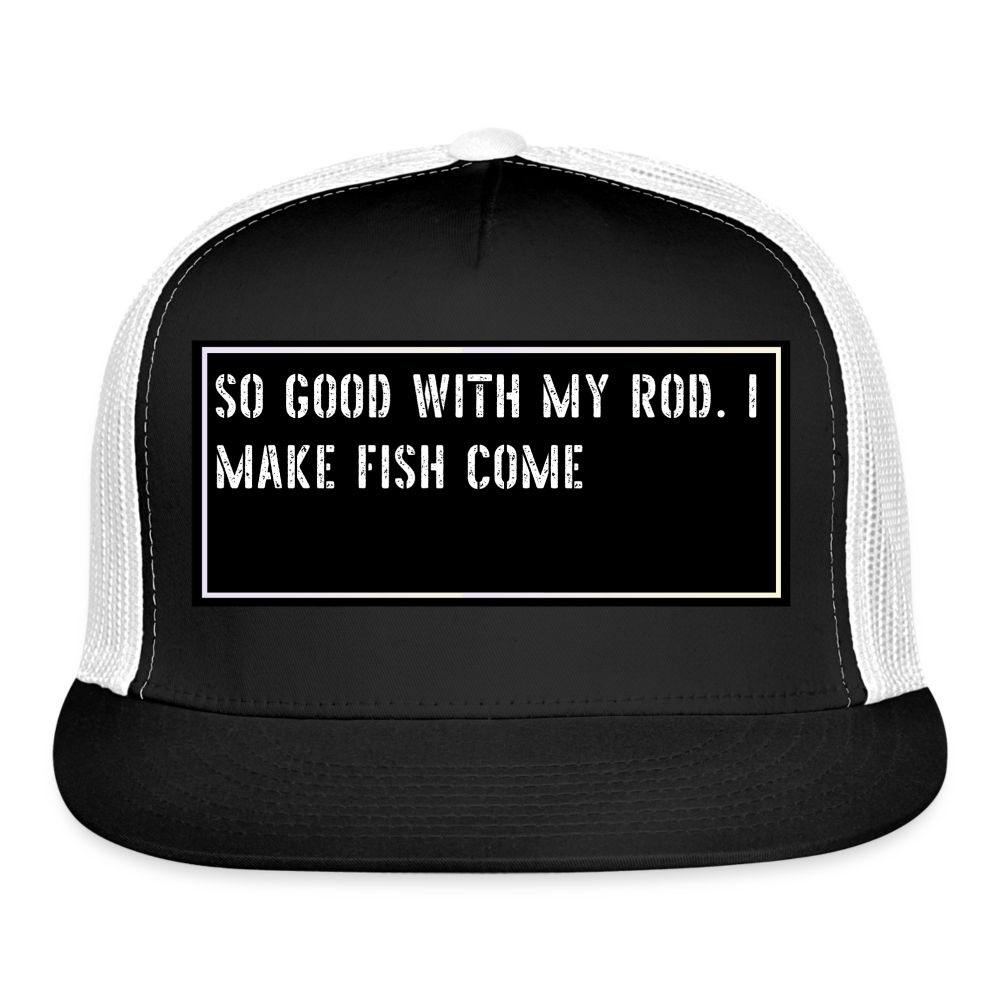 Funny Fishing Cap - black/white